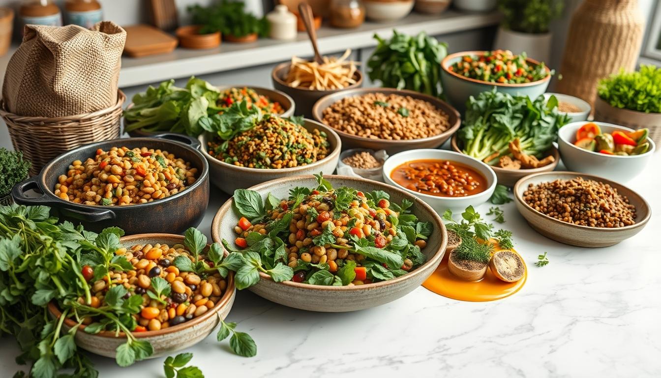 Fresh ingredients for healthy home cooking